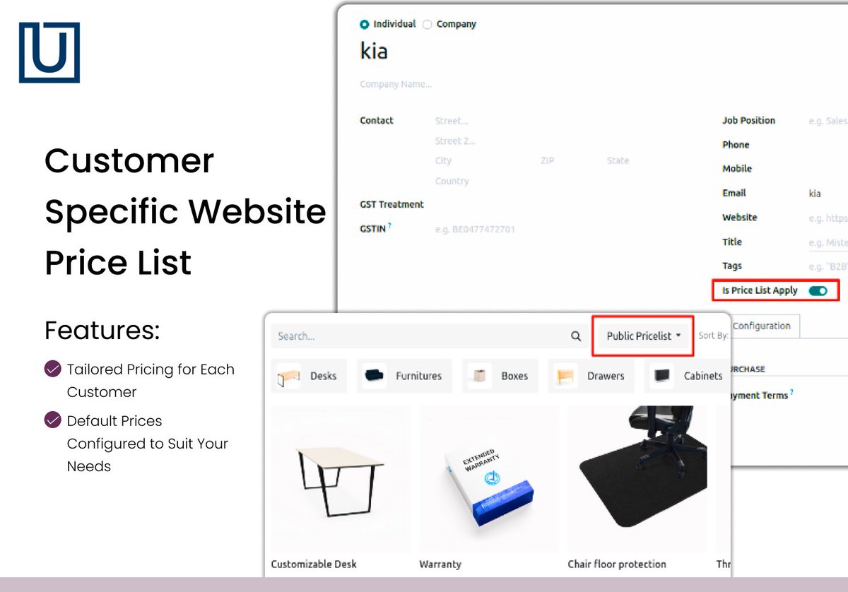 uncannycs's tweet image. 🌟 Introducing Website Price List Customer Wise 🌟

Explore our Customer-Specific Website Price List Features

🛒 Visit Odoo Store: apps.odoo.com/apps/modules/1…

#Uncannycs #websitepricing #custompricing #TailoredPricing #dynamicpricing #FlexiblePricing #customercentric
