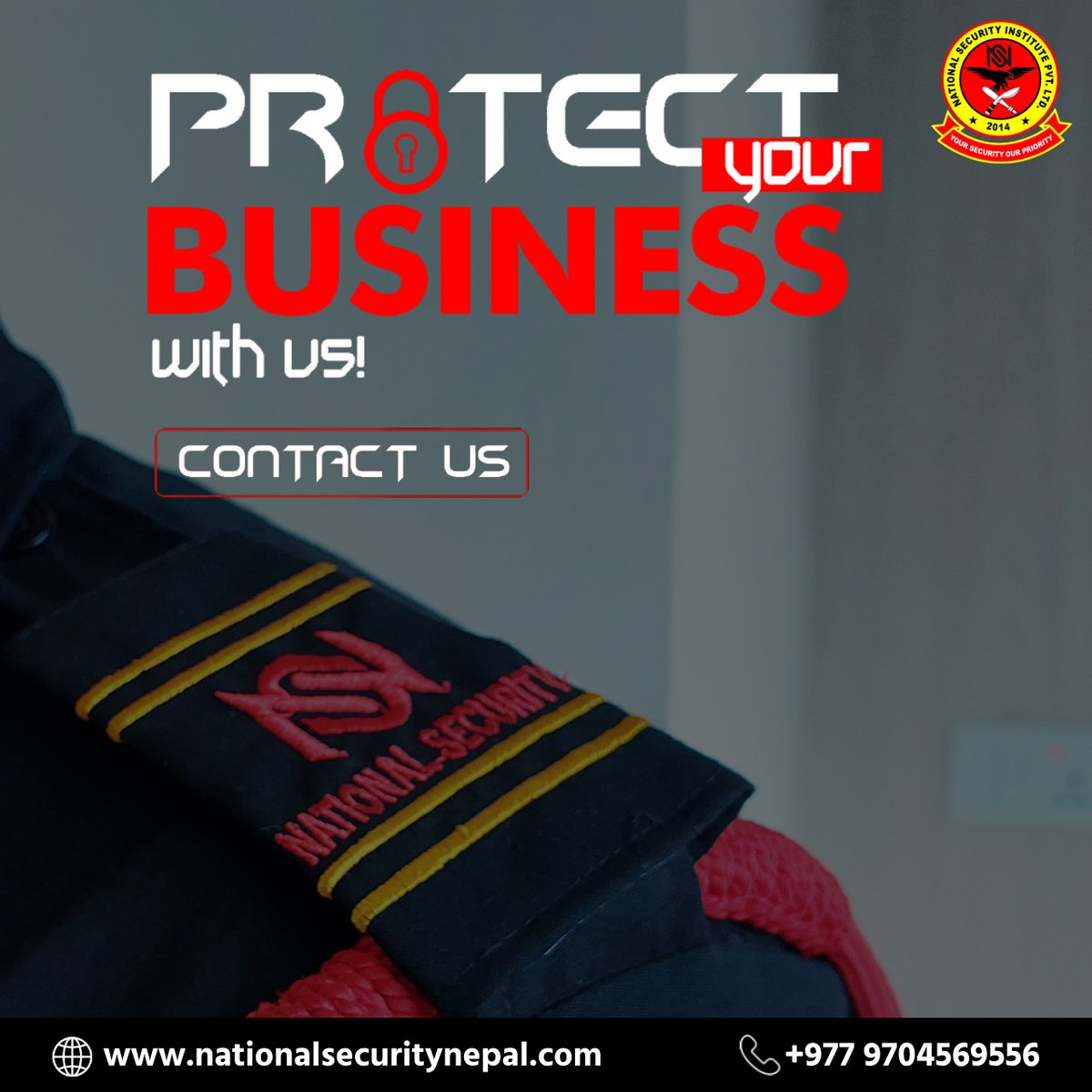 NSINepal's tweet photo. You are safe with us! 

For More Information:
https://t.co/1EbYRWT3yu
9704569556
info@nationalsecuritynepal.com
 Kamal Pokhari, Kathmandu, Nepal

 #securityguard #securityguardservices #securitycompany #YourSecurityOurPriority #NationalSecurityInstitute #Kathmandu #Nepal https://t.co/ySewGcWvVU