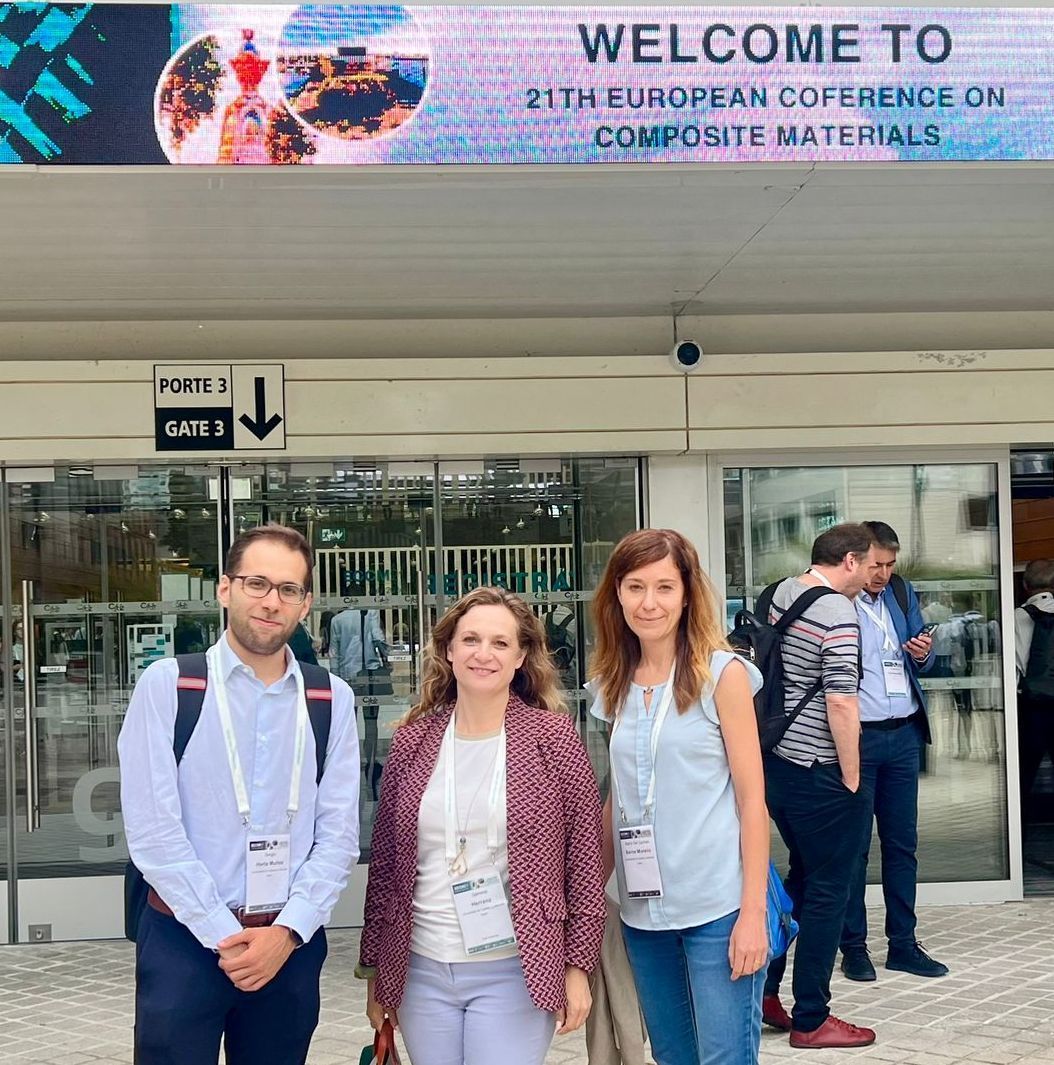 La profesora Gemma Herranz junto a varios antiguos compañeros de la ETSII asisten estos días como ponentes al congreso europeo de materiales compuestos en Nantes