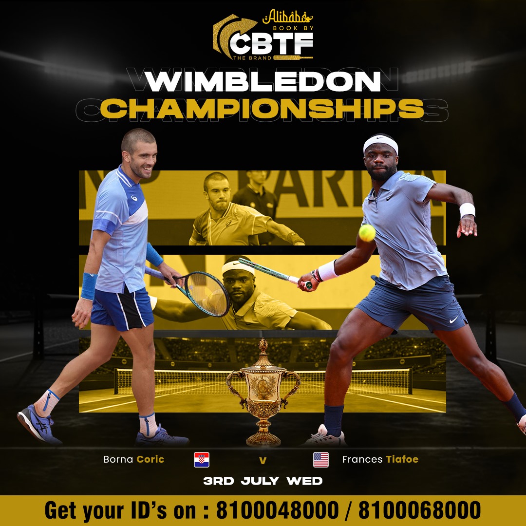 AlibabaBook's tweet photo. Sports marathon this Wednesday! 🎾🏏 From Wimbledon to Lanka Premier League and UEFA euro football ⚽, it's all happening in one day. Predict and win big on Alibaba ! 🌟💰

#cbtf #alibaba #alibabaonlinebook #wimbledonchampionships #lankapremierleague 
#uefaeurafootball #football https://t.co/oetL4e2kw5