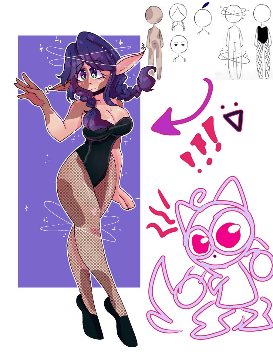 WArts97's tweet image. Creando personajes por retos de poner pausa: 
.
.
.
#draw #colors #drawchallenge #cute