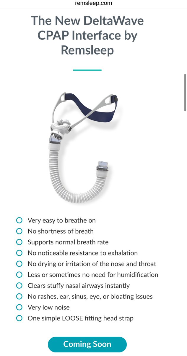 Bagholder88's tweet image. $RMSL #DeltaWave #patented #FDAcleared #OTCQB 

The DeltaWave design produces improved air pressure and flow delivering air in a more laminar manner (smoother flow, less turbulence) than traditional CPAP interfaces.