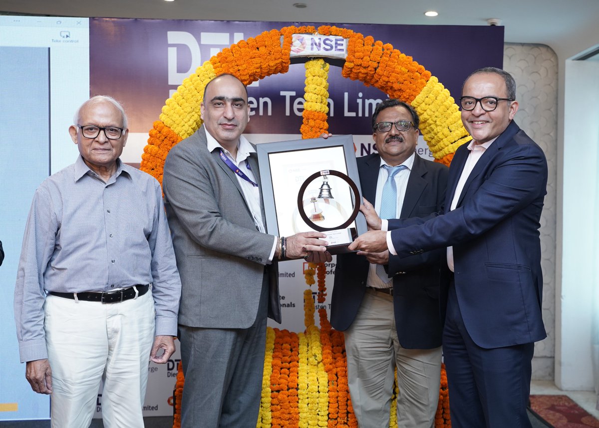 NSEIndia's tweet photo. Congratulations Diensten Tech Limited on getting listed on NSE Emerge today! The company provides information technology (IT) professional resourcing, IT consulting, IT training and software AMC services. The public Issue was of Rs.2,208.00 lakhs at an issue price of Rs.100 per share.

#NSEIndia #NSEEmerge #listing #IPO #StockMarket #ShareMarket #DienstenTechLimited @ashishchauhan