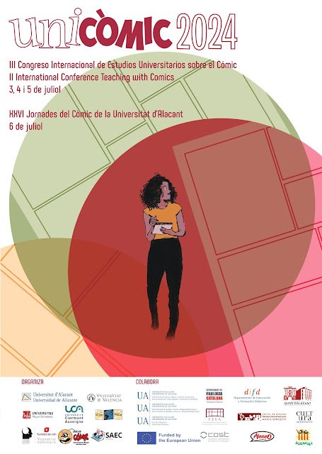 Hoy comienza en <a href="/UA_Universidad/">Universidad de Alicante UA</a> una nueva edición de Teaching with comics, que esté año se realiza conjuntamente con <a href="/CUnicomic/">Congreso Unicómic</a>, con la colaboración de <a href="/CatedraComic/">Cátedra Estudios Cómic FSM-UV</a> y la presencia de sus directores, <a href="/AspirinaWoolf/">Aspirina</a> y <a href="/alvaropons/">Álvaro Pons</a> 
unicomic.blogspot.com/2024/06/unicom…