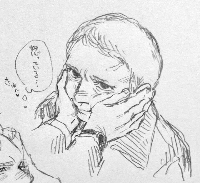 物理の課題いやすぎて落描きしてたんだけど、すごくれんしゅうの成果が出てる気がする 