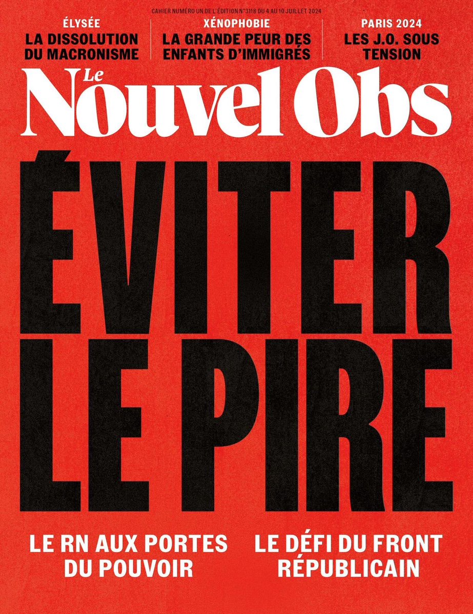 La Une du <a href="/Le_NouvelObs/">Le Nouvel Obs</a> cette semaine