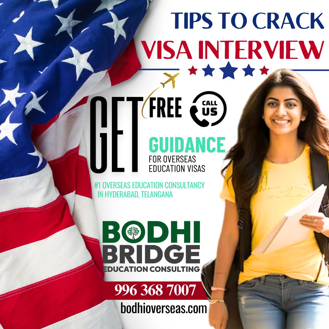 bodhibridgeedu's tweet image. ✨ Unlock the secrets to cracking your visa interview with expert tips from Bodhi Bridge Education Consulting! 🎓📞 Call @ 9963687007 or visit @ bodhioverseas.com 📞
#VisaInterviewTips #OverseasEducation #StudyAbroad #VisaGuidance #EducationConsultancy #HyderabadConsultants