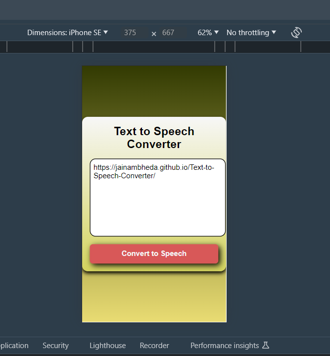 Jainam03121857's tweet photo. Project 16/#100projects🚀
Just launched my new Text-to-Speech Converter! 🎙️🖥️ Built with HTML, CSS, and JavaScript, it turns your text into voice instantly! Try it out #WebDevelopment #TextToSpeech #TechInnovation #ViratKohliRetirement 🥲🥺 Live at https://t.co/h1lrX0BENV https://t.co/IKPwbVVDeS