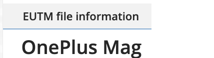 stufflistings's tweet photo. The OnePlus Mag trademark has been filed at the EUIPO as well.
#OnePlus #OnePlusMag https://t.co/d6MyqJoPmP