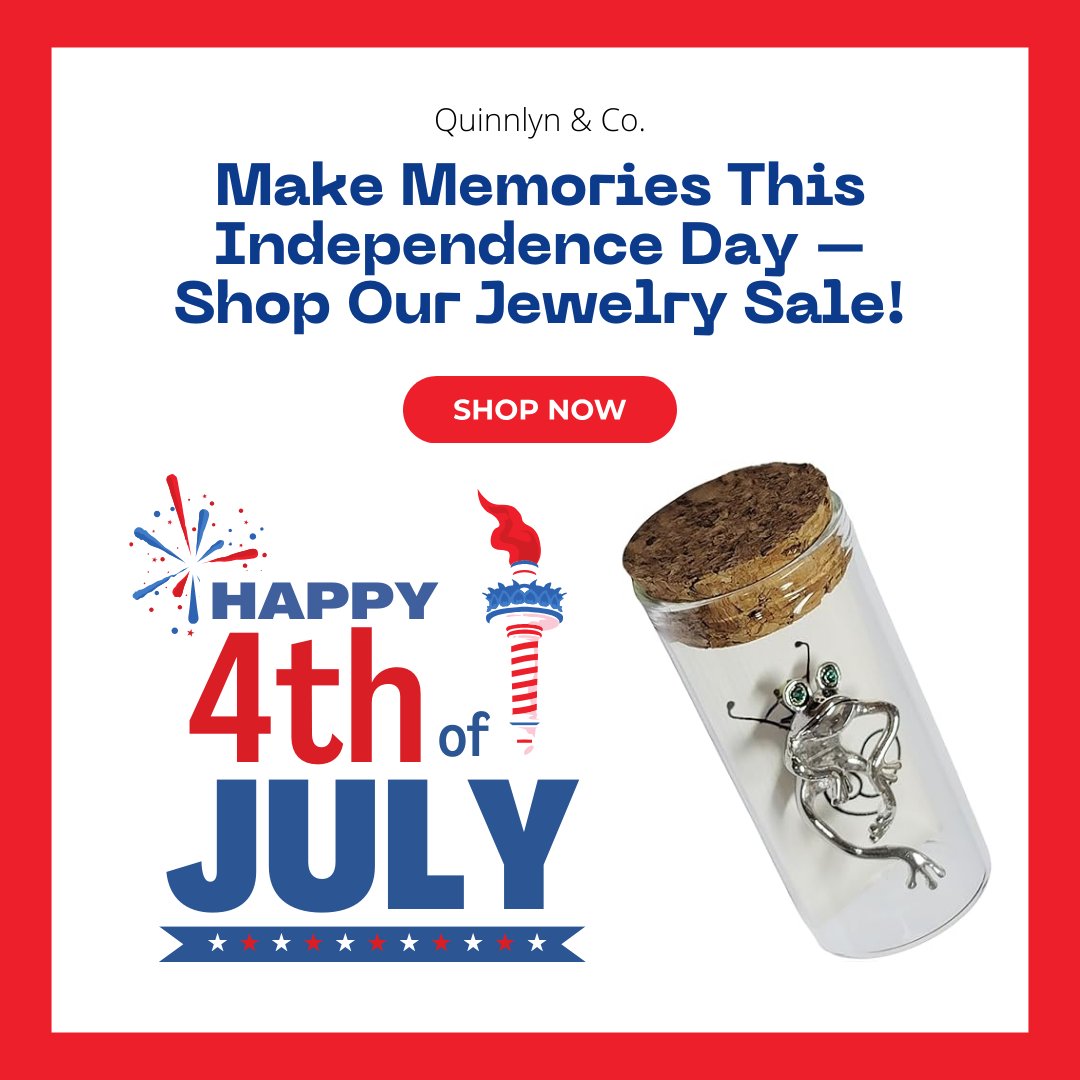 QuinnlynCo's tweet photo. 🎇 Sparkle and Save this 4th of July!

Enjoy up to 20% off on all new items from July 1-5.

Mark your calendars for these dazzling deals!
https://t.co/SbI925eQze

#quinnlynandco #JewelrySale #IndependenceDay #Savings #ShopNow #ExclusiveDeals #jewelry #handmadejewelry https://t.co/ohEk4hyIOc