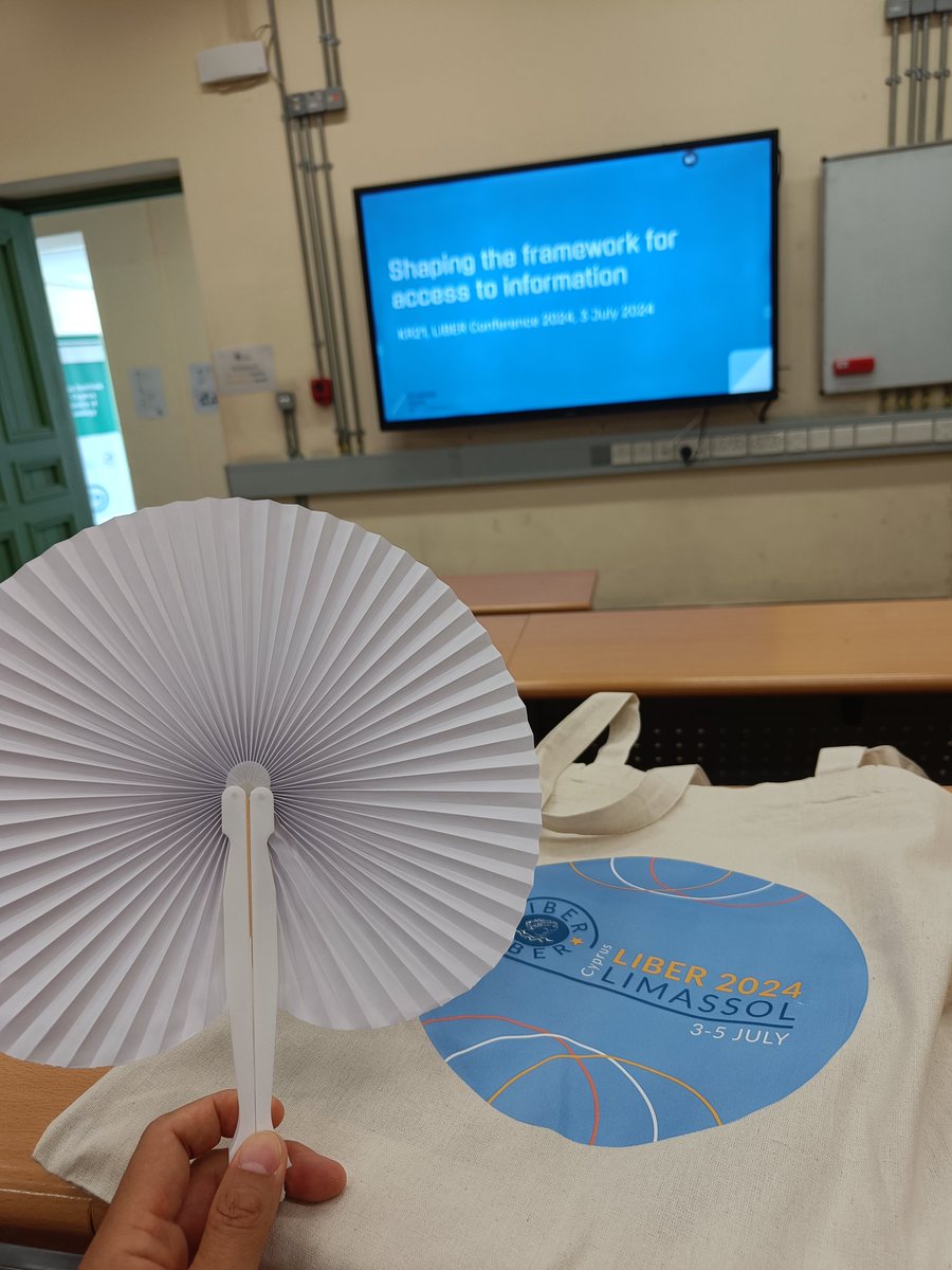 An important piece in the welcome bag of #LIBER2024 that is taking place in hot Cyprus 🙂 Thanks, <a href="/LIBERconference/">LIBER Conference</a>!