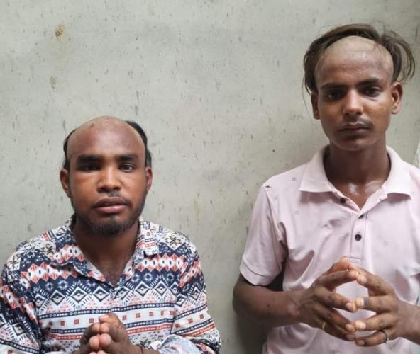 swati_gs's tweet photo. Mohammed Ayan and Mohammed Sahil went to another village to meet their girlfriends, both minors and belonging to the Hindu community 

Residents shaved off half of their hair and moustaches https://t.co/yQNDMsDInh