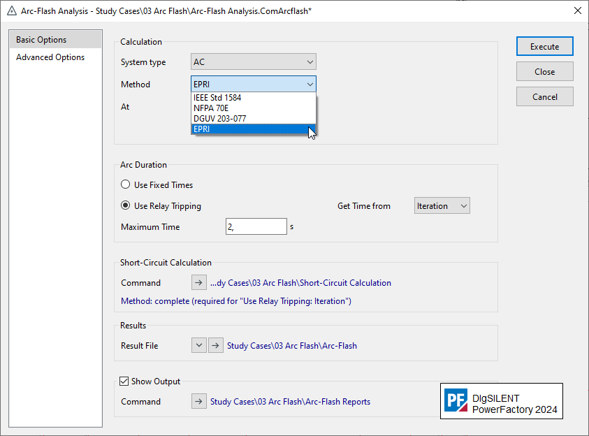 DIgSILENT_GmbH's tweet image. For greater flexibilty when assessing arc flash hazards at higher voltages, the EPRI calculation method is now available, in PowerFactory 2024.

#DIgSILENT #PowerFactory #Featureoftheweek #PF2024 #newfeature #analysissoftware #powersystems #powersystemsolutions
