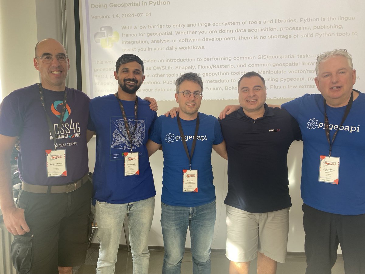 @tomkralidis@noc.social (@tomkralidis) on Twitter photo Doing Geospatial in Python workshop at #foss4geurope2024 complete! Thanks to @justb4 <a href="/ldesousa/">Luis M. De Sousa</a> <a href="/krishnaglodha/">krishna lodha</a> #pvgenuchten and all the participants!
#foss4g #geopython geopython.github.io/geopython-work… Doing Geospatial in Python workshop at #foss4geurope2024 complete! Thanks to @justb4 <a href="/ldesousa/">Luis M. De Sousa</a> <a href="/krishnaglodha/">krishna lodha</a> #pvgenuchten and all the participants!
#foss4g #geopython geopython.github.io/geopython-work…