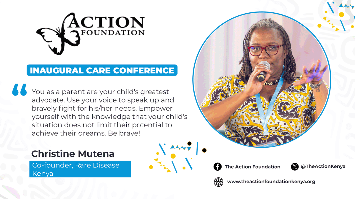 TheActionKenya's tweet photo. Kicking off today's #CAREConference24 with an enlightening keynote by @christinemutena of @rarediseasekenya. 
 She shares her profound journey as a #caregiver &amp; amplifies the critical role of parents as #advocates for the #inclusion &amp; #empowerment of children with disabilities. https://t.co/2Q4oAkY54Z
