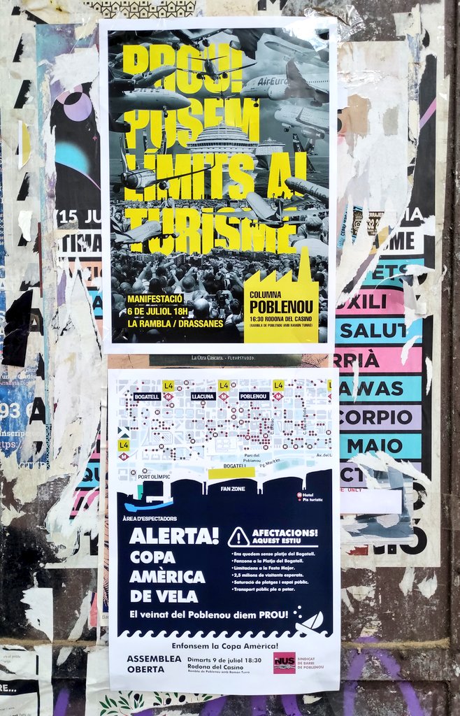 𝑨𝒍 𝑷𝒐𝒃𝒍𝒆𝒏𝒐𝒖 𝒑𝒐𝒔𝒆𝒎 𝒓𝒖𝒎𝒃 𝒂𝒍 𝒅𝒆𝒄𝒓𝒆𝒊𝒙𝒆𝒎𝒆𝒏𝒕 𝒕𝒖𝒓𝒊𝒔𝒕𝒊𝒄.

Fem-nos veure pel barri de camí a la mani #6J de dissabte:  
🕟 16,30h Rodona del Casino.

I dimarts Assemblea oberta per organitzar-nos contra la Copa Amèrica:
🕡 18,30h Rodona del Casino.
