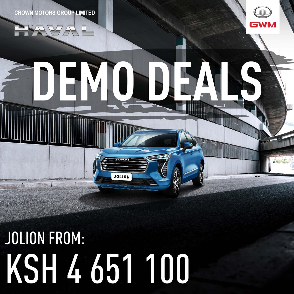 HavalKenya's tweet photo. Discover   your Haval: July's Exclusive Demo Deals await! Visit Haval Kenya today or   contact us on +254 736 407 533, info@crownmotors.co.ke for more information. https://t.co/OXH9tolaM9