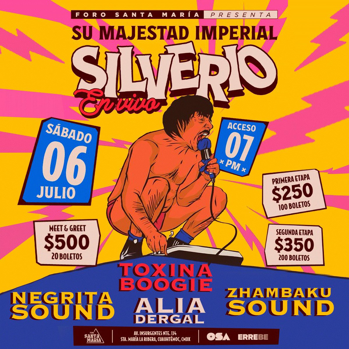 Este sábado 6 de julio 2024, tocaré un dj set <a href="/toxinaboogie/">Toxina Boogie</a> + <a href="/DergalAlia/">Alia Dergal Music</a> abriendo el show en vivo de su majestad <a href="/silverionr/">Silverio</a> . Compren su boleto en <a href="/PasslineMexico/">Passline Mx</a> aquí: passline.com/eventos/silver…