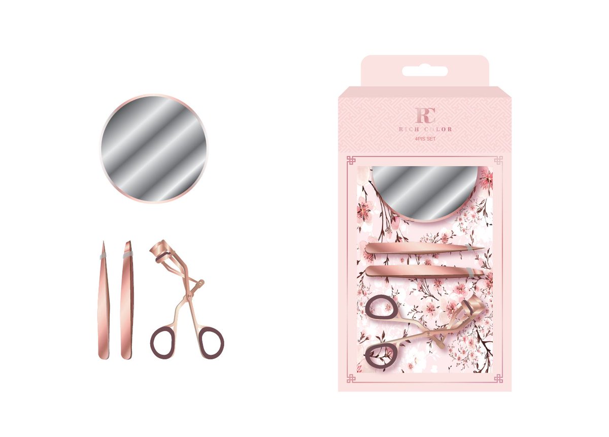 joyce93962803's tweet image. Makeup tools set:
Rose golden Eyebrow tweezer;
Eyelash curler.
Mirror.
+14 years manufacturing in makeup accessories.
BSCI,Semta,FSC,OCS,WCA,ISO certificated factory.
Contact us to make your own accessories.
Joyce&amp;lt;joyce.au@karinabrush.com&amp;gt;
#makeuptool,#makeupmirror,#makeuptweezer