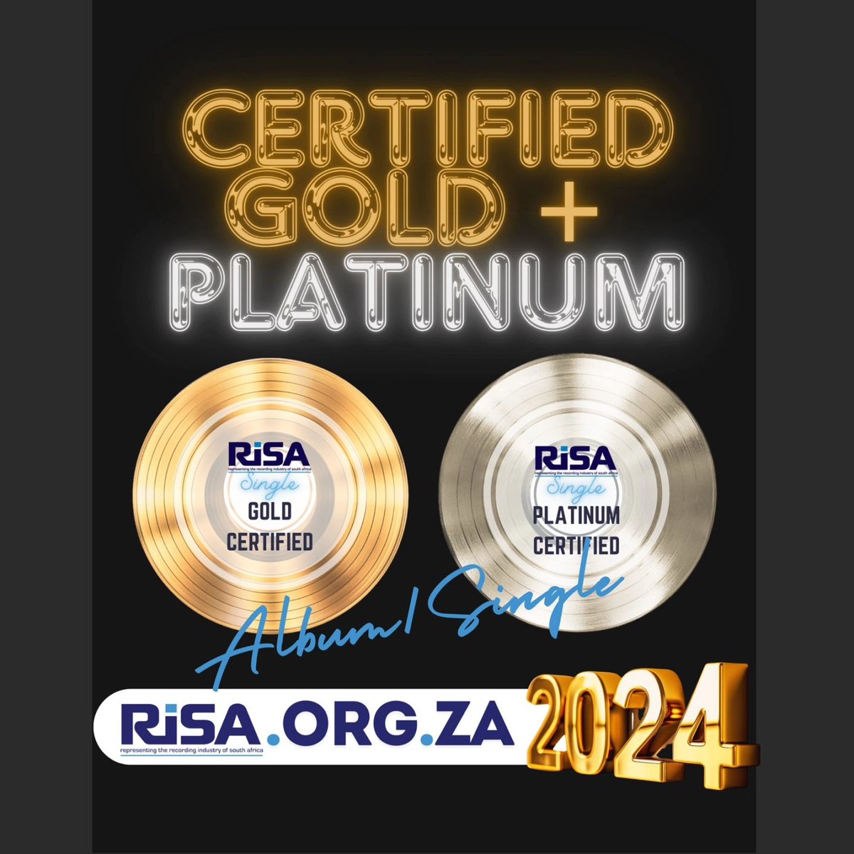 TheSAMAs's tweet photo. Congrats to Elandre on achieving gold and platinum certifications for albums and singles in 2024, presented by RiSA! 🏆🎶

 #SAMA30 #Elandre https://t.co/gLEhtsEES2
