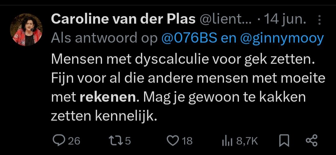 Badkuijp's tweet photo. @lientje1967 Maar mensen te kakken zetten als het om spelling gaat, dat mag dan weer wel. https://t.co/GH3x8lP6vz