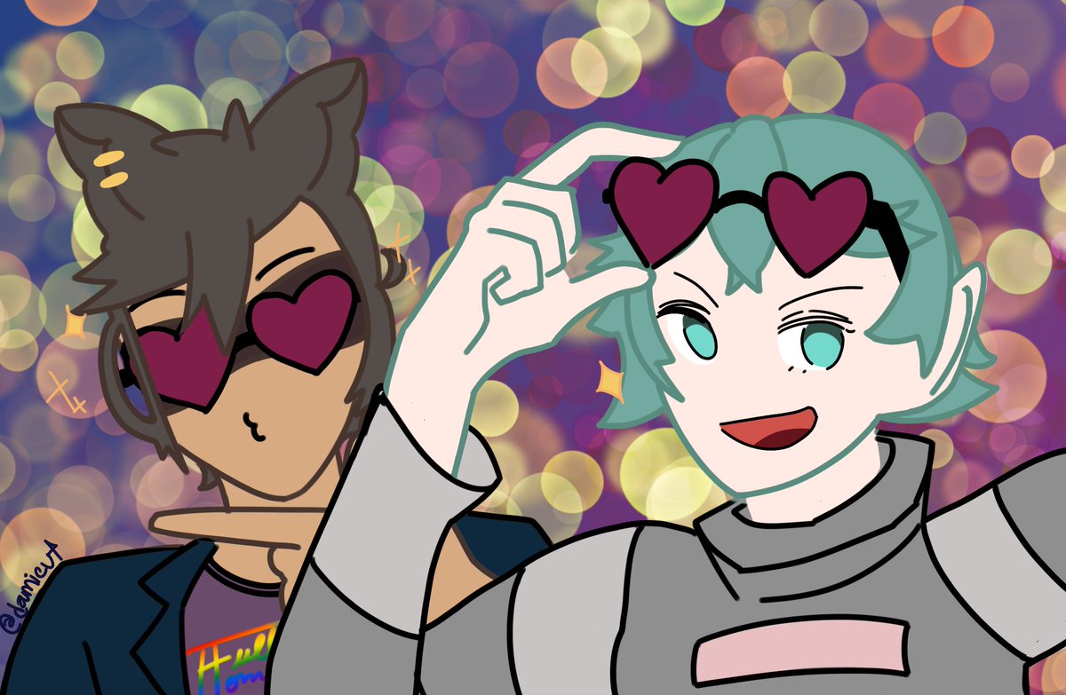 Deff not @itzmajortofu and me tryng to rizz up our husband <a href="/MegaMist3000/">MegaMist3000</a>  ☕️🦝🧛💎✨