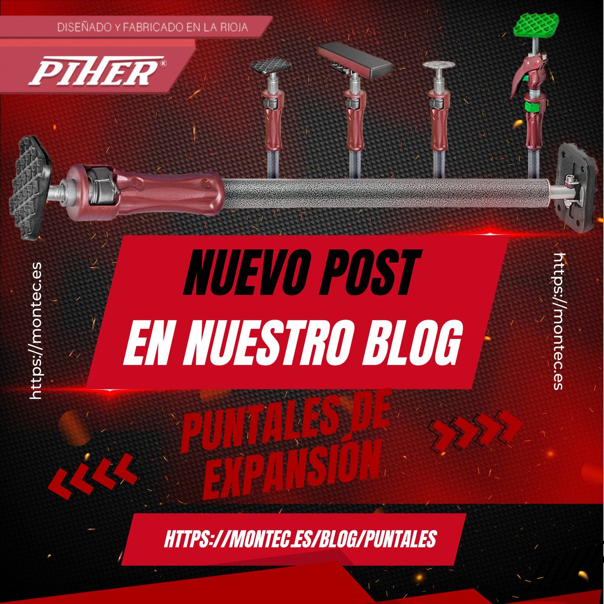 No te pierdas en nuestro Blog un nuevo Post sobre los Puntales de expansión PIHER de @piherclamps montec.es/blog/puntales #PuntalExpansión #Piher #PiherClamps #MonTec #herramientasprofesionales #herramientasdecalidad
