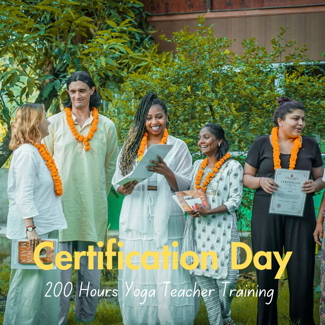tattvaayoga's tweet photo. Welcome to the culmination of a
profound journey—the Certification Day for our
esteemed 200-hour Yoga Teacher Training program at
Tattvaa Yogashala, nestled in the serene heart of
Rishikesh. https://t.co/6mrZjY3Zgk