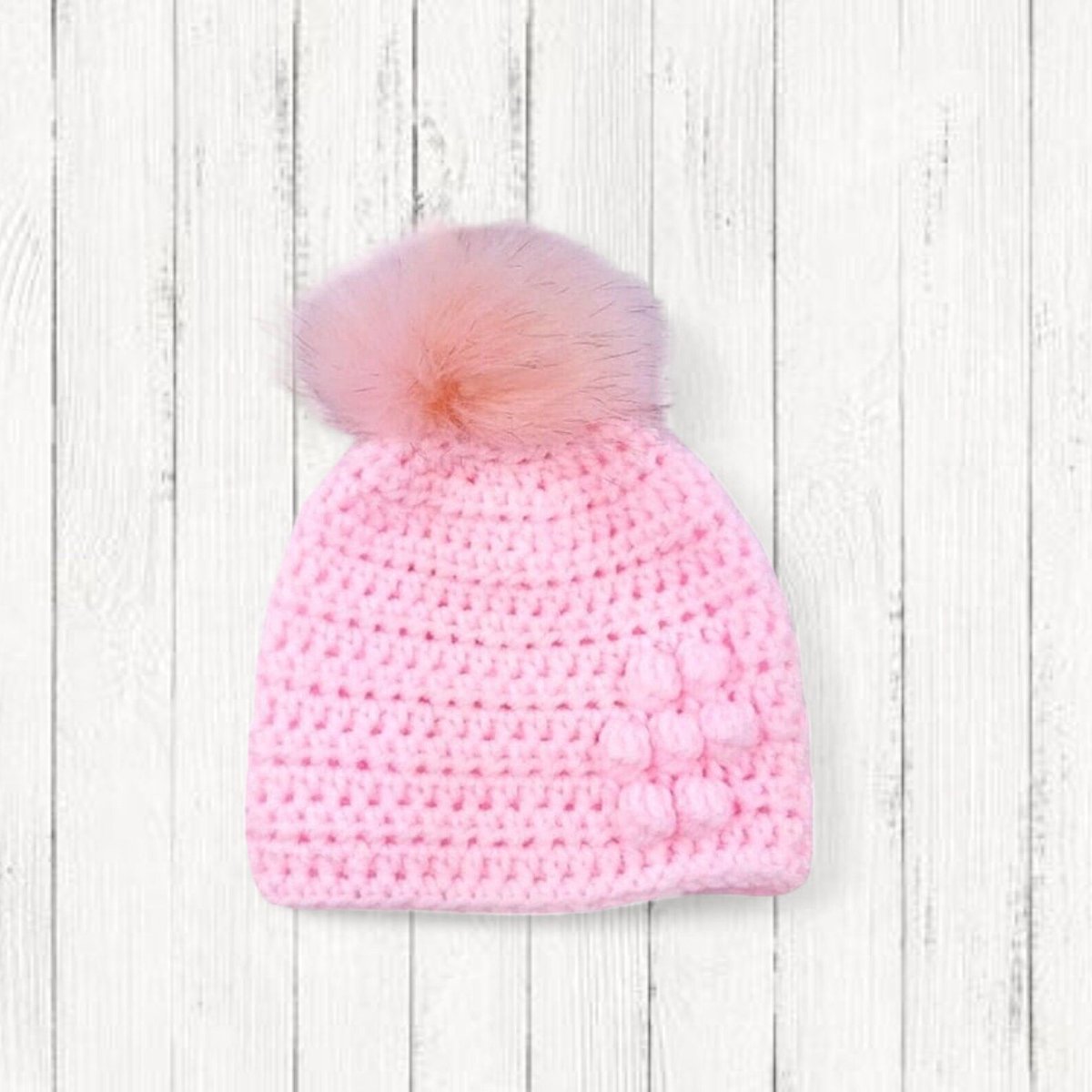 Wrap your baby girl in warmth this winter with our Pink Crocheted Hat! Comes with a cute Bobble Flower Detail and a Detachable Faux Fur Pom Pom. A must-have winter accessory! 
knittingtopia.etsy.com/listing/167118… 
#etsy #MHHSBD #craftbizparty #handmade #babyshowergifts