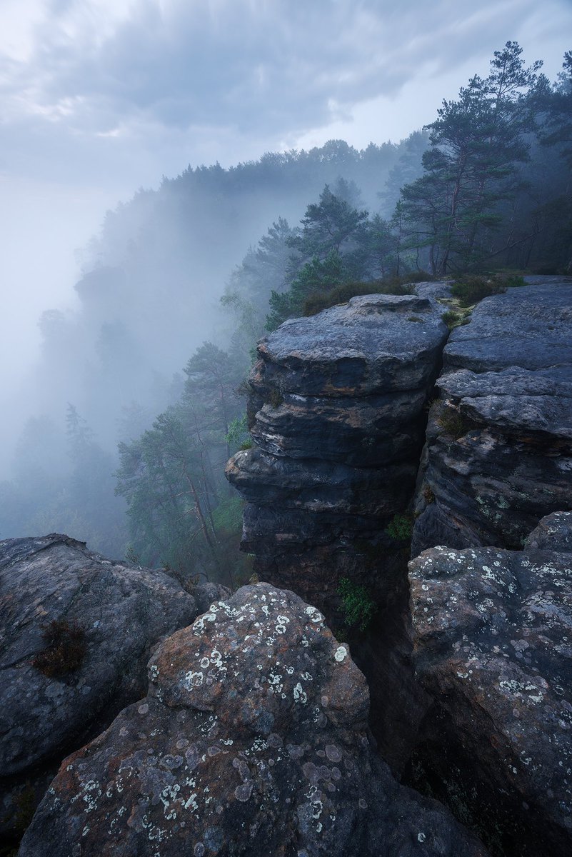 Moody evening in the Elbe Cayon
