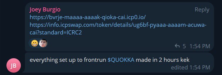 QuokkaTMMhub's tweet photo. Good & happy morning to every $Quokka in the world 🌎🧡
Please be careful, the @ICPumpers_icp group want to frontrun our Coin, means they are launching with our logo. 👀
Please @ICPprotector help us. we really building hard out here ☺️
This is not us:
https://t.co/P3Eq5WJzK2 https://t.co/3ivz9d6oQM