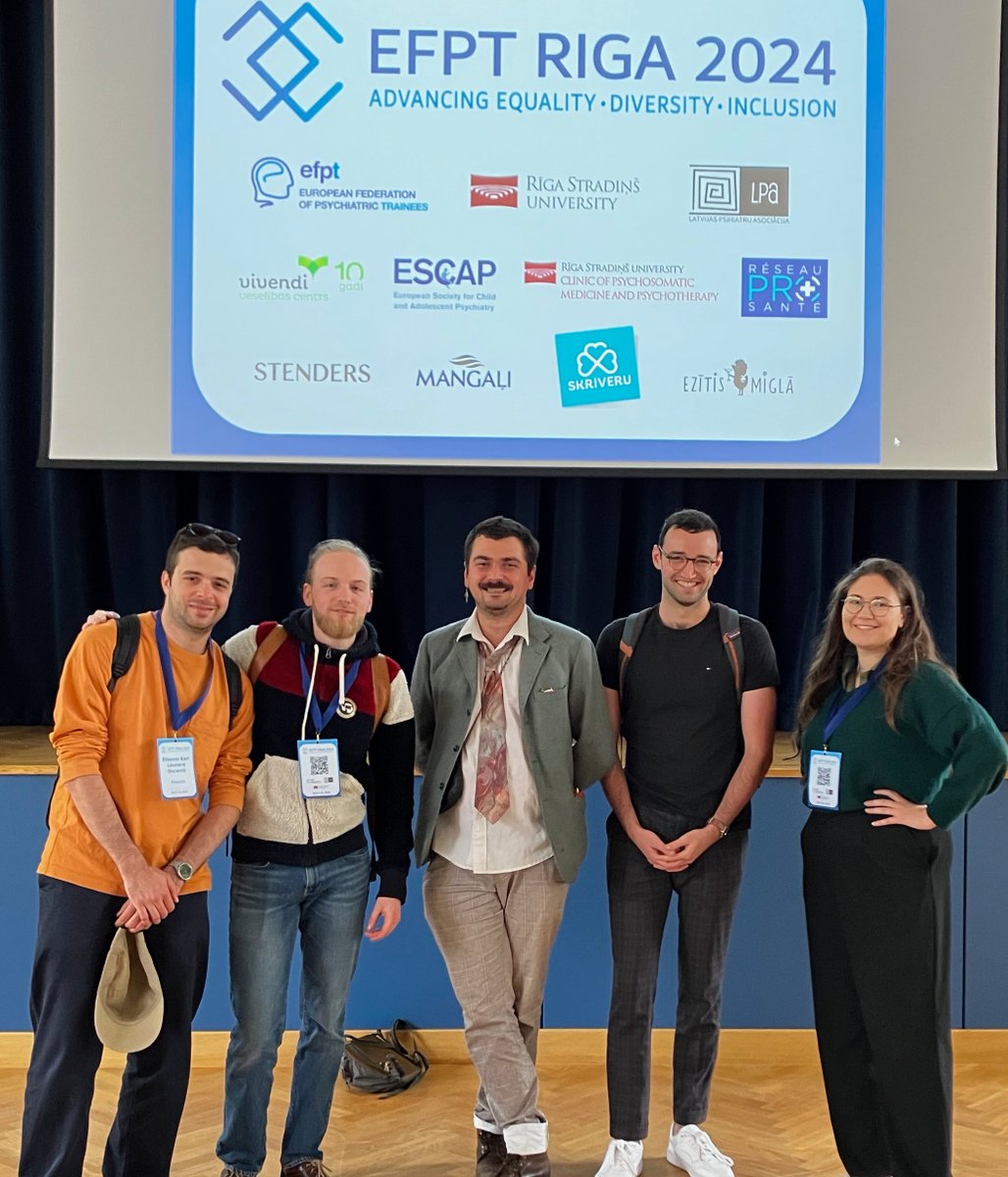 etienne_durante's tweet image. The EFPT delegation from France has arrived in Riga, Latvia 🇫🇷
#EFPTFORUM2024RIGA #EFPT @EFPTrainees @AFFEPtweet @Euro_Psychiatry @CNUP_FR