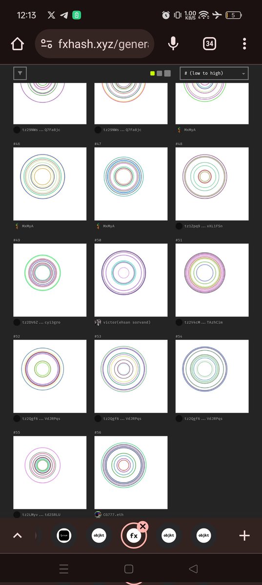 Good morning 🌞🌞🌞 

Happy Wednesday family 🫂 

Now minted x56 
Thnx to the legends 
@dbiasatti1 x2
<a href="/CryptoGuy_777/">CG777</a> 
For minting 
 and 
 getting connected to a common centre

Who's next?

Get your unique concentric 
Just for 
Only
1 xtz 
Link ⬇️ 

$NGMI
