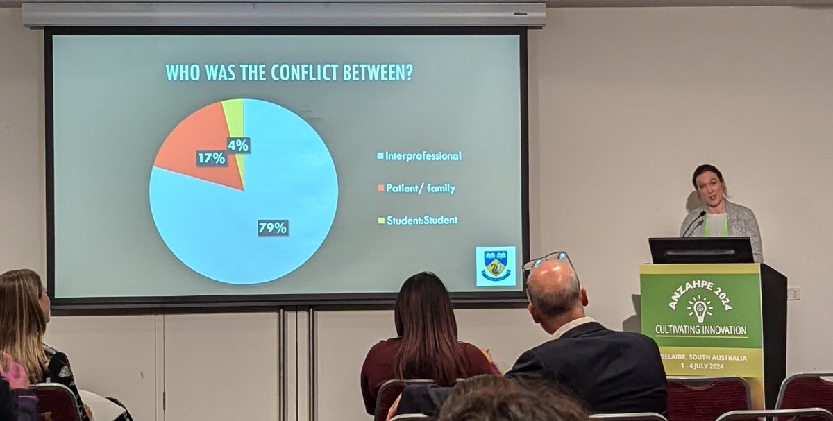 A/Prof David Kok (@drdavidkok) on Twitter photo Very interesting data on conflict in the clinical workplace at #ANZAHPE2024. Med students quantified what sort of conflict they'd encountered. 79% of it was interprofessional. What does this say about the healthcare system? #ANZAHPE2024 <a href="/Kate_Jutsum/">Kate Jutsum</a> Very interesting data on conflict in the clinical workplace at #ANZAHPE2024. Med students quantified what sort of conflict they'd encountered. 79% of it was interprofessional. What does this say about the healthcare system? #ANZAHPE2024 <a href="/Kate_Jutsum/">Kate Jutsum</a>