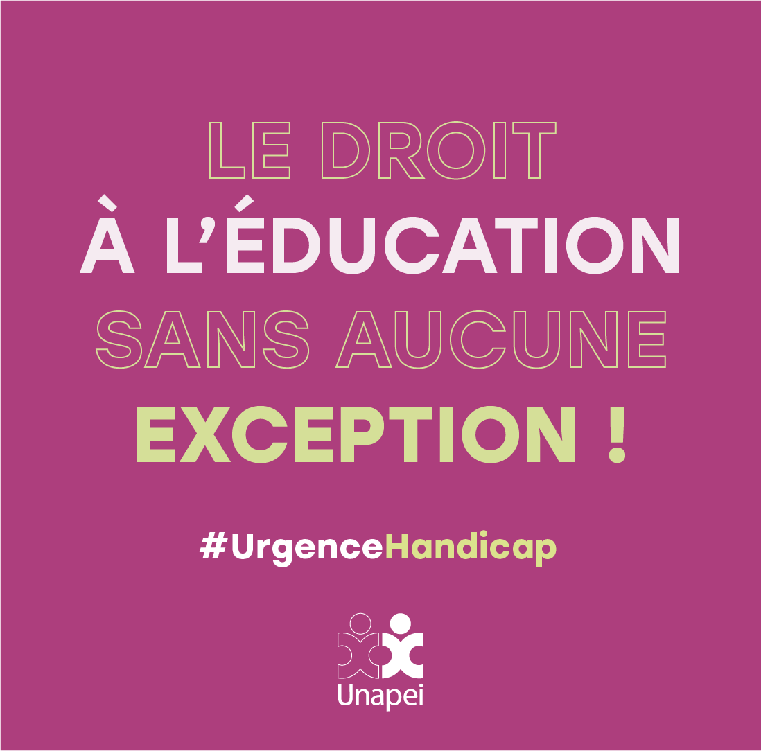 Unapei_infos's tweet photo. 🟢🚨 Législatives 2024 : le droit à l'éducation, pour toutes les pers. en sit. de handicap, sans aucune exception ! Pour l’augmentation du nombre d’enseignants formés en établissements spécialisés et en école ordinaire.✊ 

Découvrez nos revendications : ➡️https://t.co/Gk6aX6nwUU https://t.co/sYH9tNBSEW