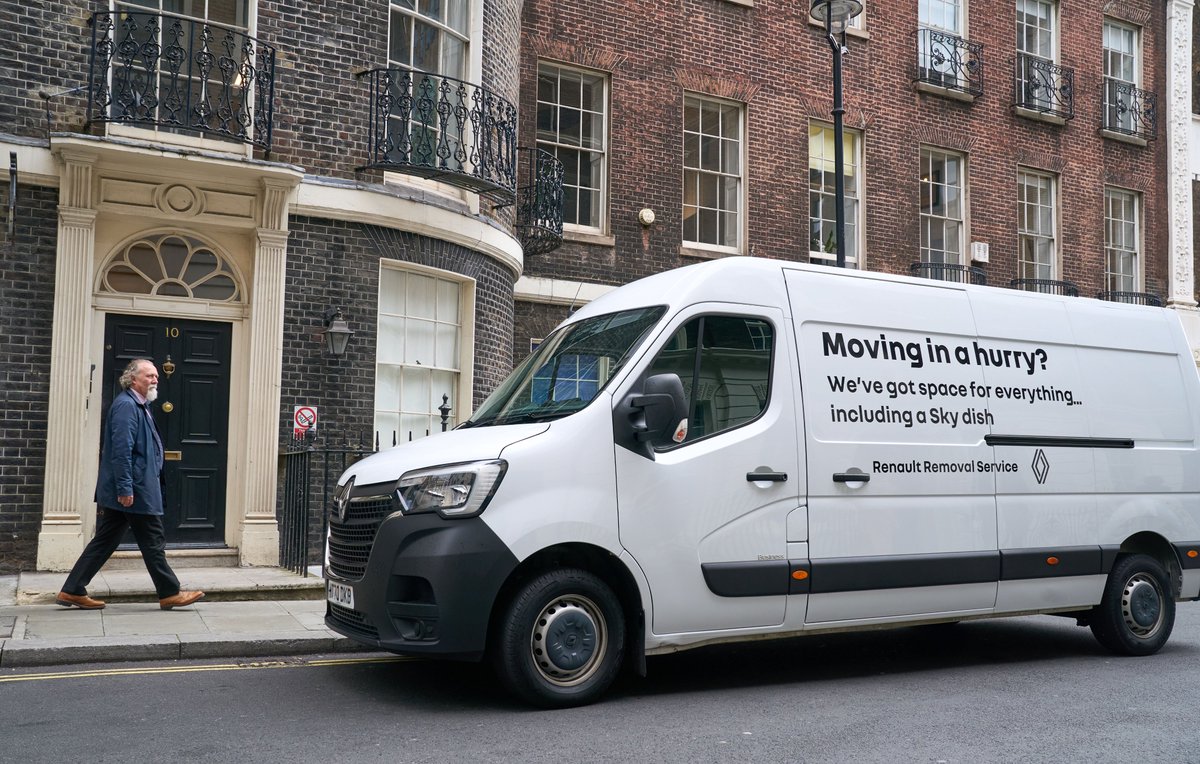 A <a href="/renault_uk/">Renault UK</a> Master has been spotted, ready to assist Rishi Sunak in case he faces departure from Downing Street. 'Nobody likes moving, but a spacious, economical and refined van like the Master is perfect for when you have to leave in a hurry,' said Renault.
#GE2024