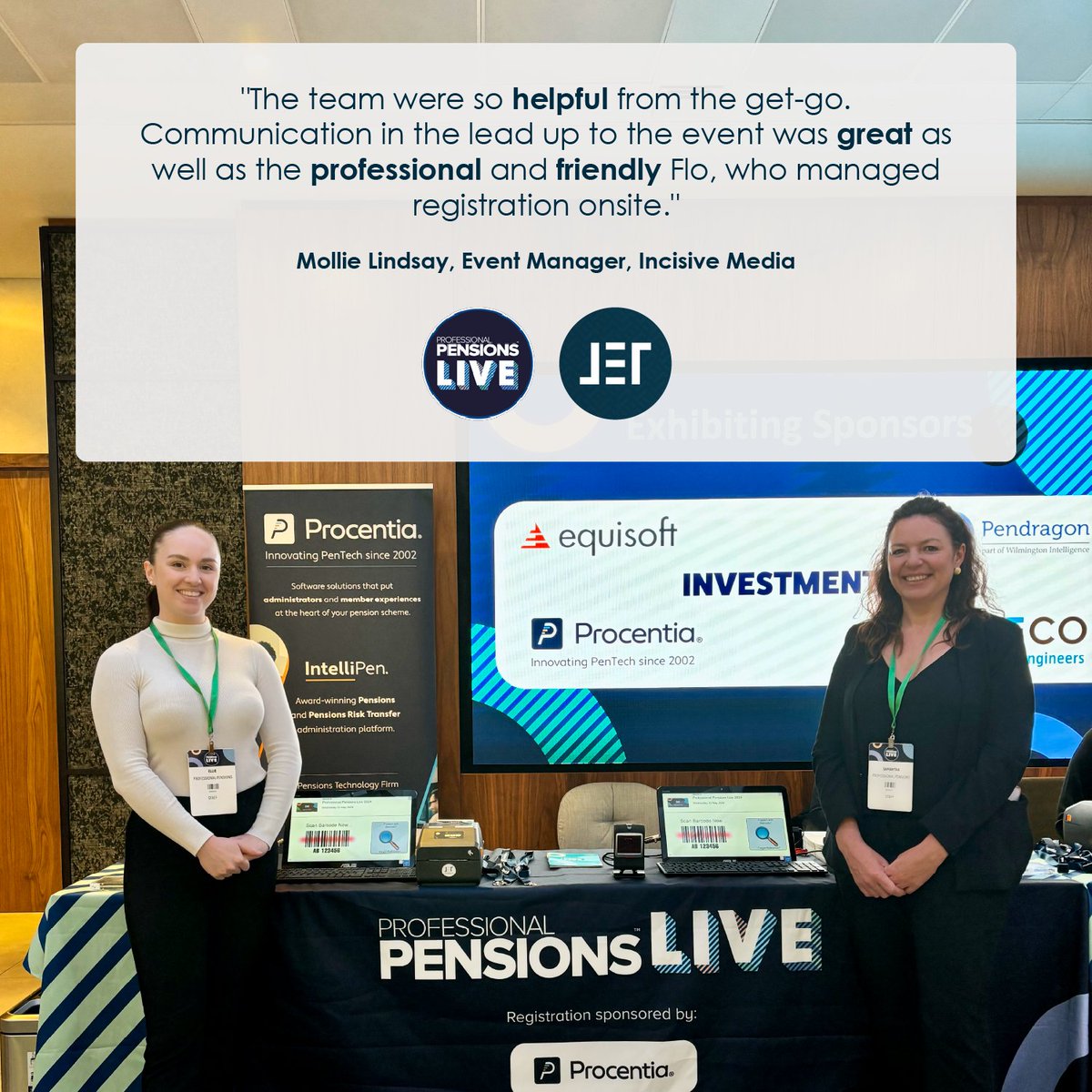 At JET, we're always looking forward to client feedback. Here is what Mollie Lindsay from Incisive Media had to say about working with us.

#JonasEvents #EventRegistration #EventProfs