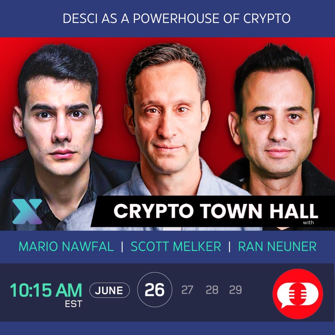 AxonDAO (@axondao) on Twitter photo Join <a href="/axondao/">AxonDAO</a> TODAY (in a few hrs) at 10:15am EST on <a href="/Crypto_TownHall/">Crypto Town Hall</a> with <a href="/MarioNawfal/">Mario Nawfal</a> <a href="/scottmelker/">The Wolf Of All Streets</a> & <a href="/cryptomanran/">Ran Neuner</a> for a discussion about #DeSci and #AxonDAO ⚡️ The X Space link will be shared by CTH soon! Join <a href="/axondao/">AxonDAO</a> TODAY (in a few hrs) at 10:15am EST on <a href="/Crypto_TownHall/">Crypto Town Hall</a> with <a href="/MarioNawfal/">Mario Nawfal</a> <a href="/scottmelker/">The Wolf Of All Streets</a> & <a href="/cryptomanran/">Ran Neuner</a> for a discussion about #DeSci and #AxonDAO ⚡️ The X Space link will be shared by CTH soon!