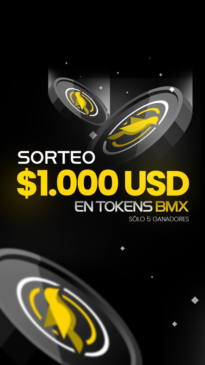 **$1000 USD BMX Giveaway**

**Prizes:**

5 Prizes of $200 in BMX

The amount of BMX will be calculated based on the price at the start of the giveaway.

**Deadline:**

Until 07/12/24 at 11:59 PM (Spain time).