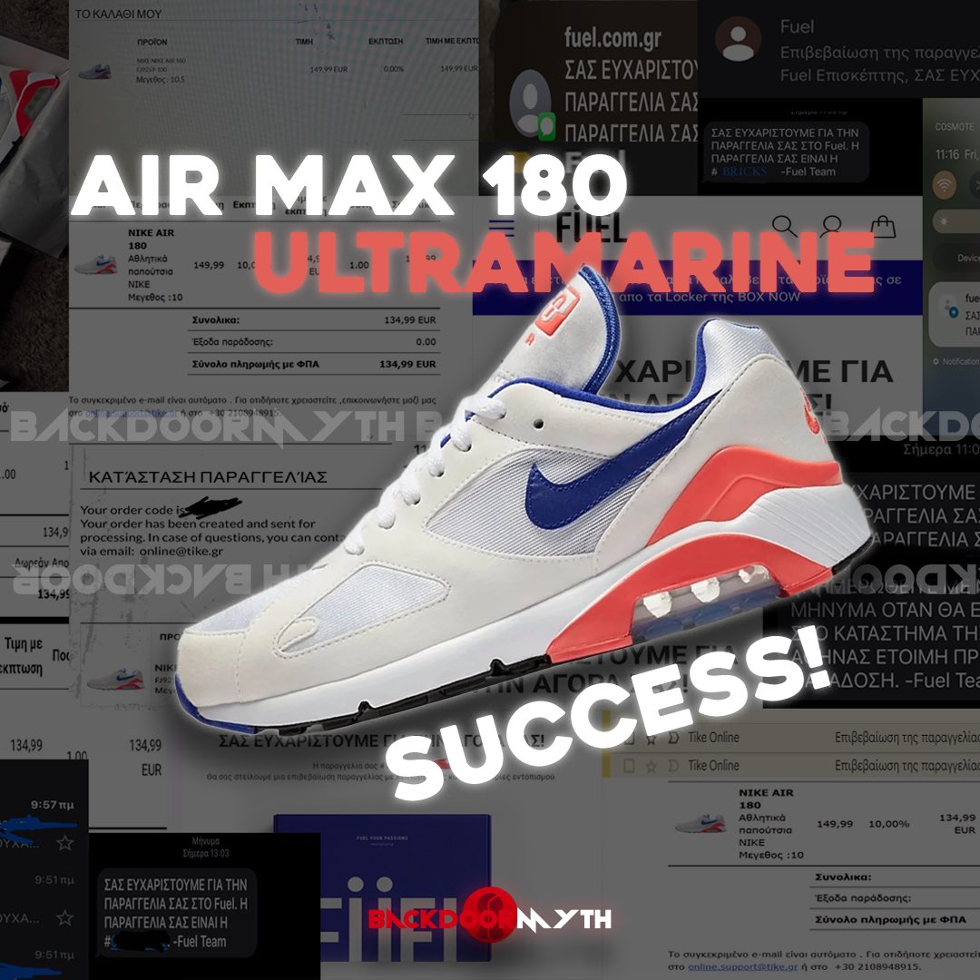 BackdoorMyth's tweet image. We dominated GR sites by securing 50+ pairs of the AirMax 180 Ultramarine.

Join the winning team, whop.com/backdoor-myth