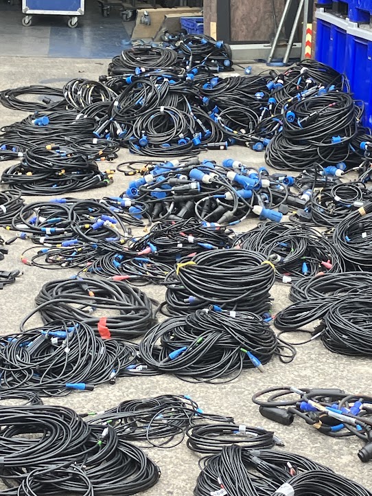 Always a happy day when the cable comes back from a festival and it's the same colour as when it went out!