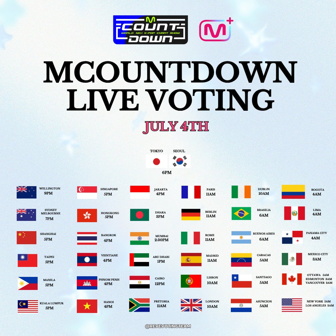 REVEVotingTeam's tweet photo. We are calling all ReVeluvs to participate for MCountdown Live Voting! 📢

#REDVELVET is most likely to be nominated for 1st place on MCountdown tomorrow.

It only takes 1 minute to vote so I hope that you would join us, and only one vote per device is allowed. Prepare your account beforehand. 

Please help us to spread this! Let us get #COSMIC first win 🏆

Mnet+ App
iOS: https://t.co/wOOn16scr3
Android: https://t.co/KPf8D2RS1B

 🗓️July 4th, 6PM KST