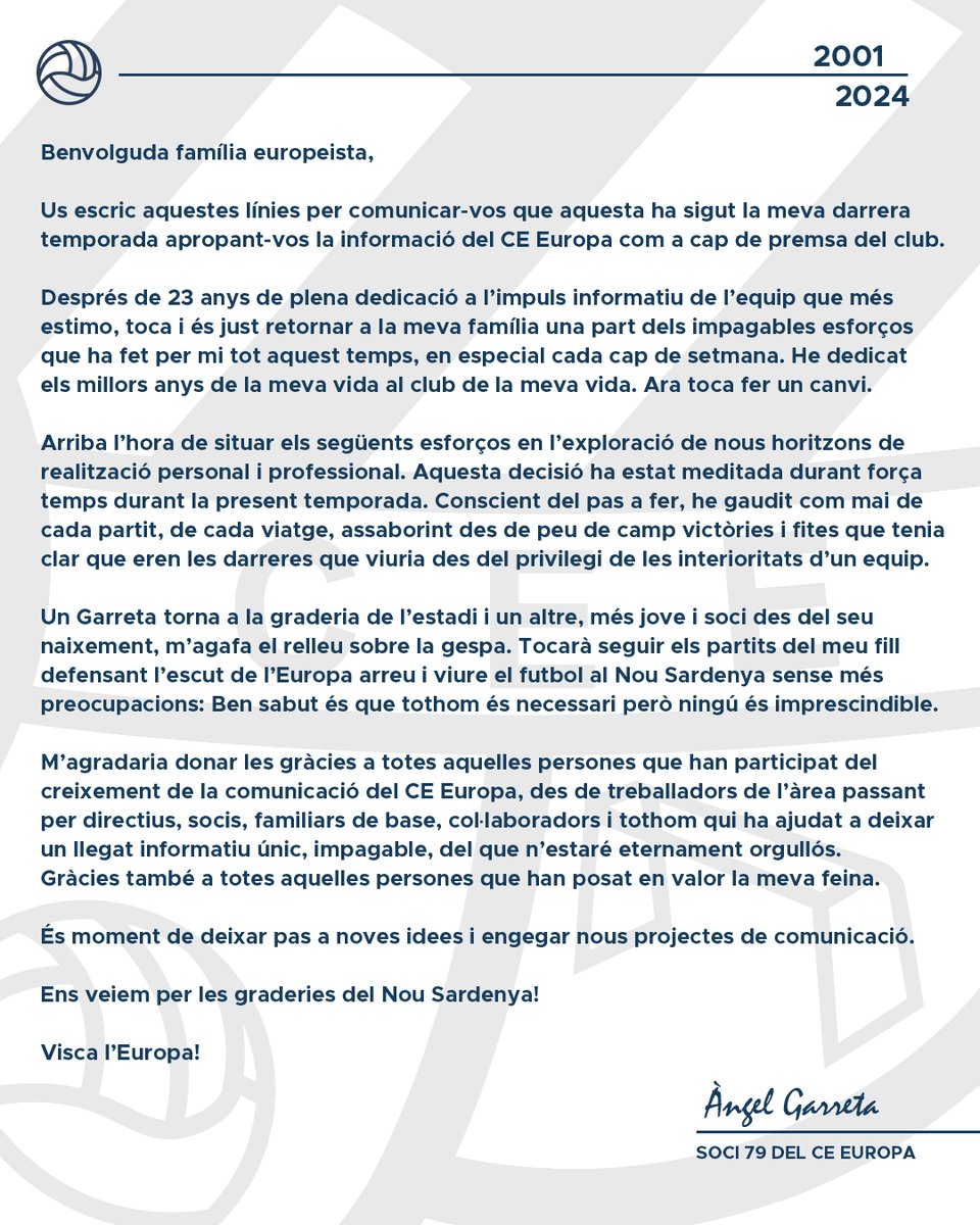 Àngel Garreta tweet media