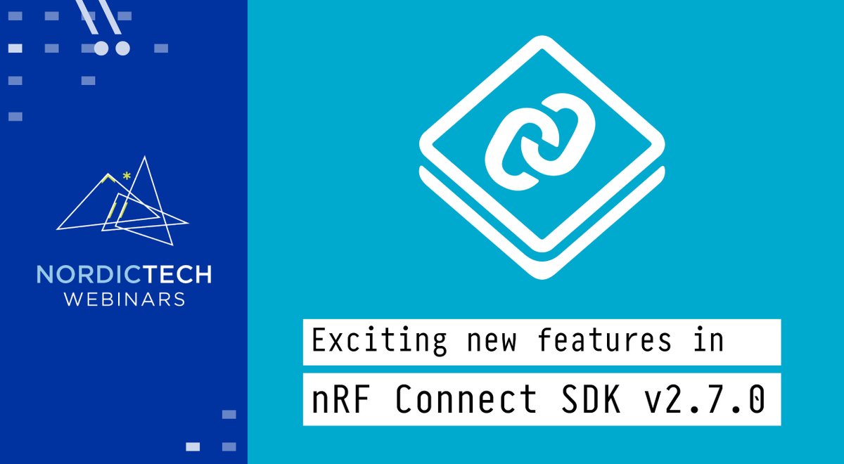 NordicTweets's tweet image. A new version of #nRFConnect SDK v2.7.0 has been released! Watch on-demand the webinar where we went through new features and showcased demos on nRF NFC Toolbox mobile app, #WiFi provisioning using SoftAP &amp;amp; #nRF7002 DK + Nordic #MLStudio with #Thingy53 👉 hubs.li/Q02Dy7VM0