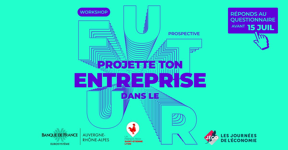 LabBdf's tweet image. 🚀 #Entrepreneur de demain : viens te projeter dans le futur !
✨La @banquedefrance  et la @FrenchTechOneLS t&apos;invitent à un atelier de #prospective le 6/11 à Lyon, dans le cadre des @les_jeco
👉Pour y participer : réponds à ce questionnaire avant le 15/07 innovation.banque-france.fr/challenges/jec…