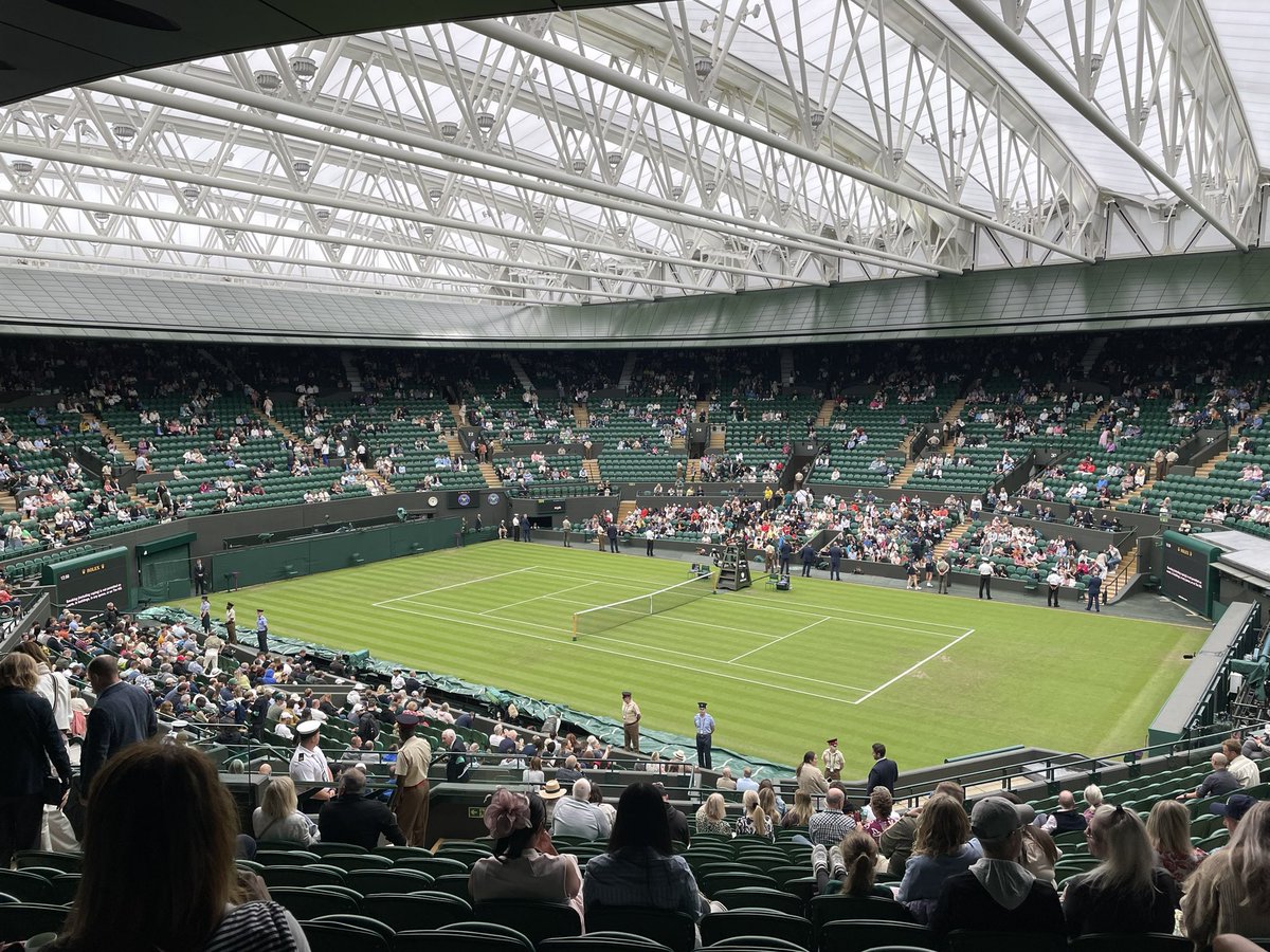 Ready for action - court1 #Wimbledon2024 🎾