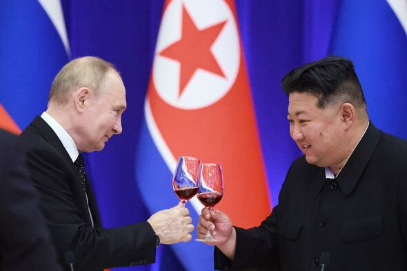 joefattorini's tweet photo. Say what you like about Putin and Kim, they know how to hold a wine glass correctly #stemwatch https://t.co/mDm6i7muF4