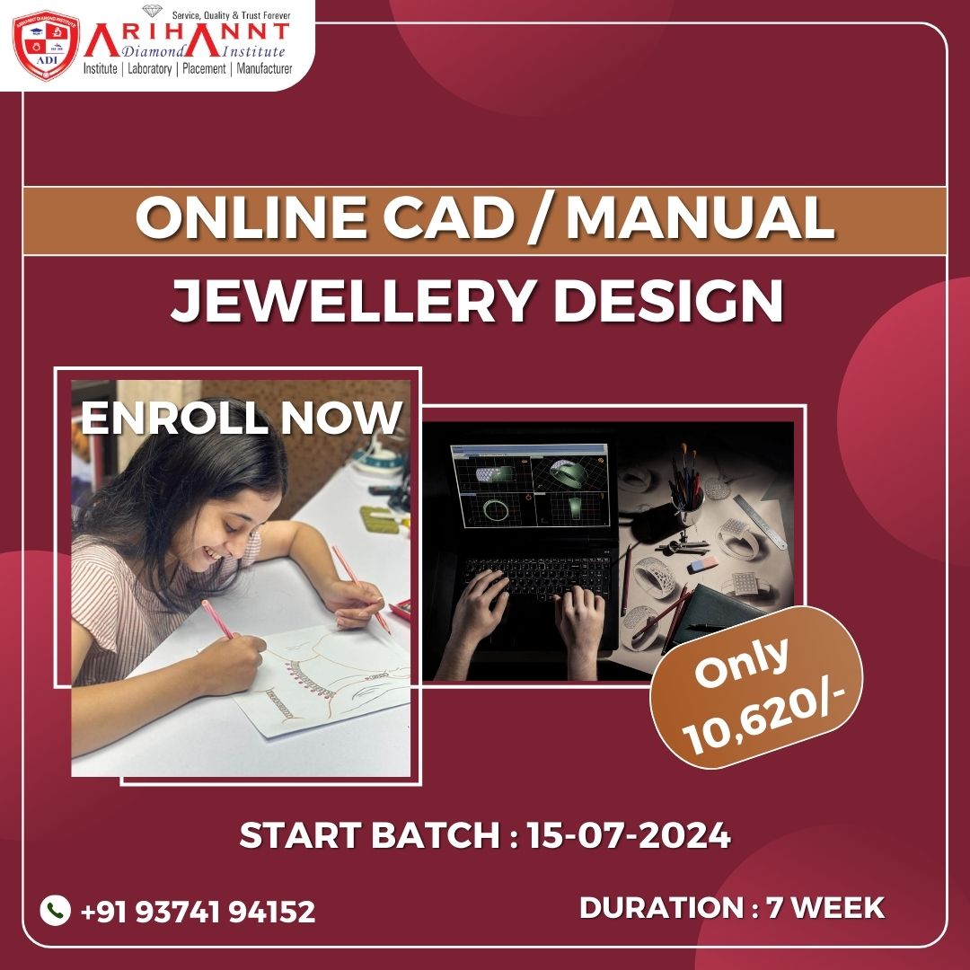 arihantdiamondi's tweet image. Online CAD / Manual Jewellery Designing Course
Starting Batch on 15th July 2024
Get Enroll Now!!!
For More Information Call Us👇
9374194152
.
.
#jewellery #jewellerydesign #designmanual #DiamondInstitute #manualjewellerydesigner #onlinecourse #onlineclass #enrollnow #CADjewelry