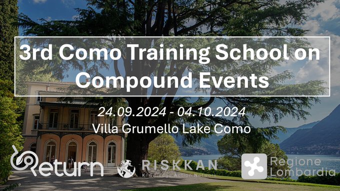 The application for the Como Training School is open. The school will focus on:

• Concept of compound events
• Copula theory
• Dependence
• Impact modeling
• Societal Impacts
• ML methodologies

🗓️deadline: 25 August 2024

drive.google.com/file/d/1mpK3l-…