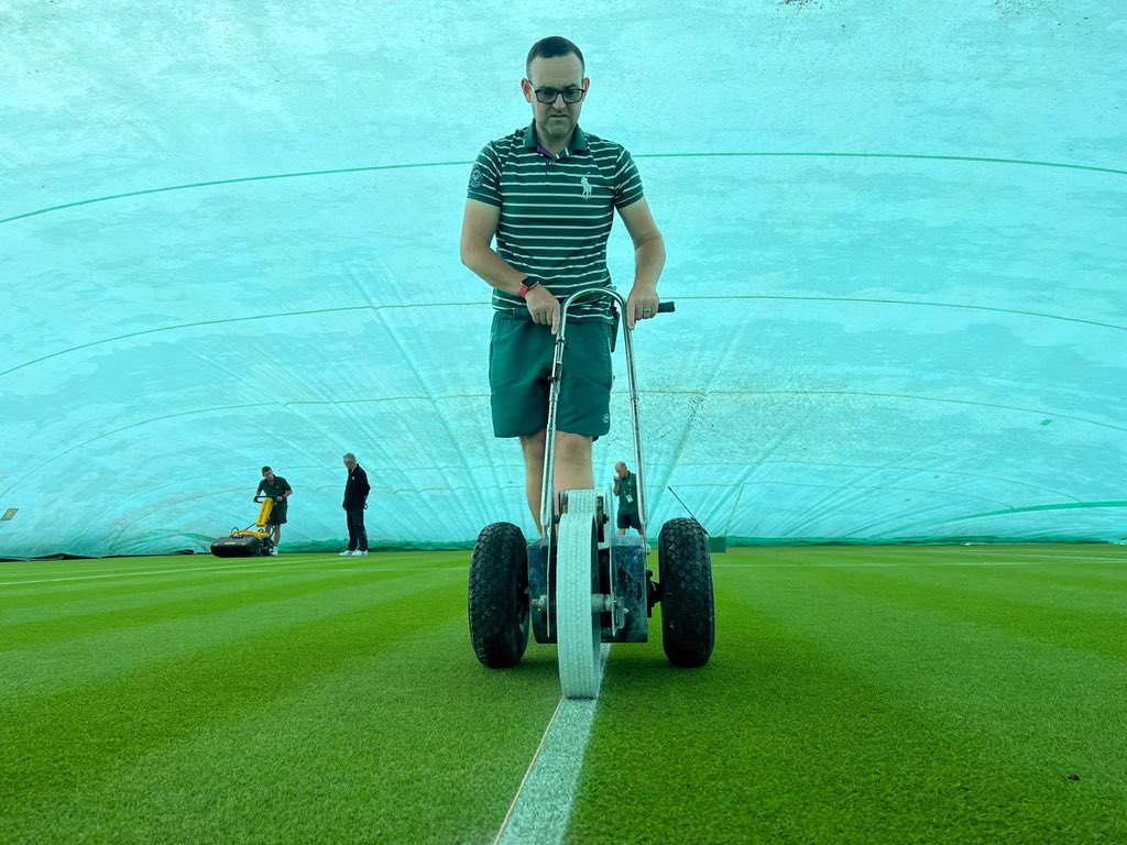 Day 3 setup ☁️☁️☁️🎾🎾🎾🌧️🌧️🌧️
